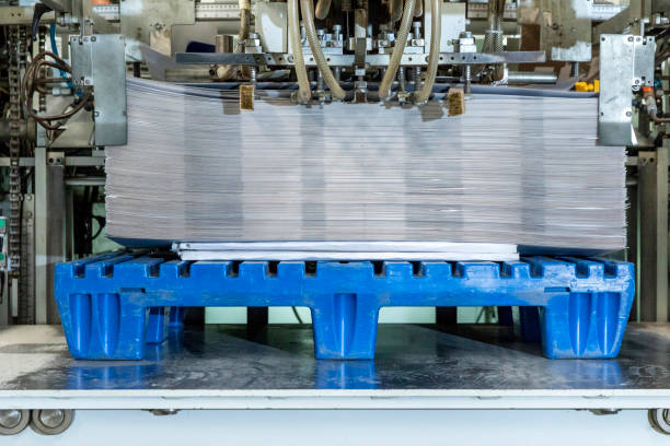 istock Close up of an offset printing machine during production 1277564034