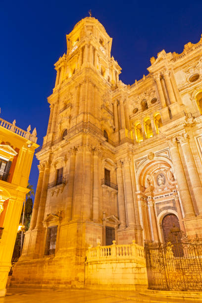 istock Malaga - The Cathedral tower at dusk 1277566678