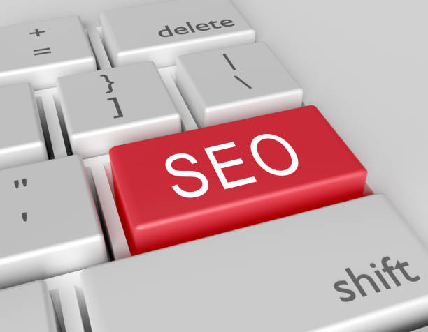 istock Word SEO is written on a computer keyboard. Conceptual image on a computer key Enter 1277568870