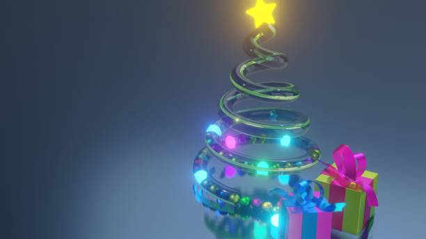istock Christmas Tree, Star and Lights Balls 1277572047