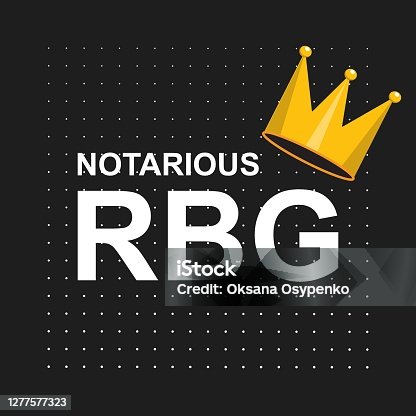 istock Notorious RBG background, banner, poster, sticker, t-shirt design 1277577323