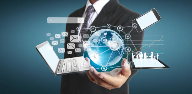 istock Technology business in the hands 1277577588