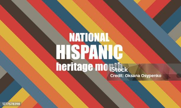 Hispanic Heritage Month Background Poster Card Banner Stock Illustration - Download Image Now