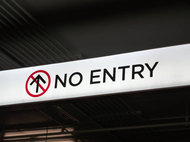 istock No entry traffic signs Installed in a public car park. 1277582890