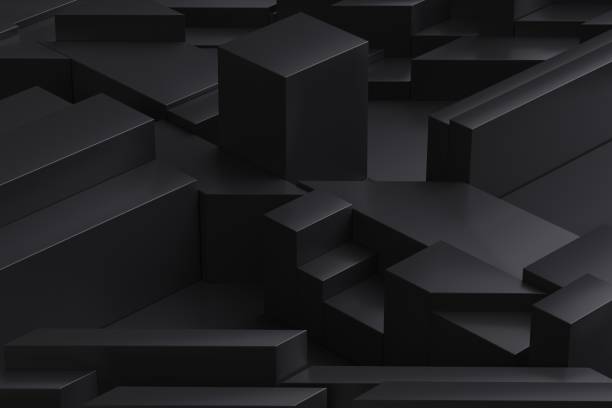 istock Abstract background of plastic boxes of different geometric shapes 1277584397