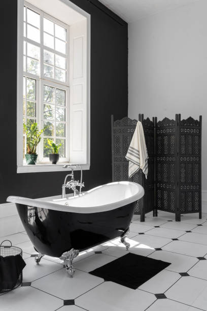 istock Modern interior design in contemporary apartment with bathroom 1277595187