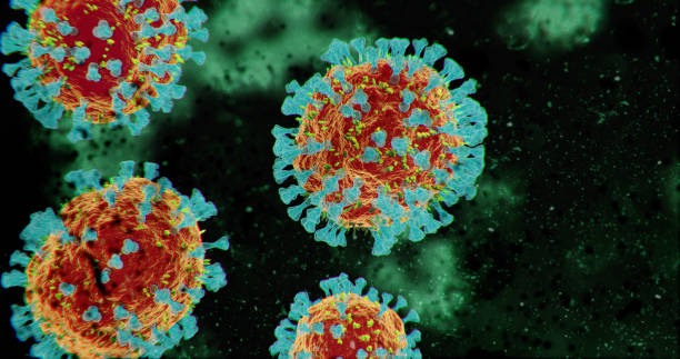 istock Microscopic COVID-19 Coronavirus Molecules Close Up - nCOV Influenza Virus Pathogen Under Macro Medical Lab Microscope 1277595641