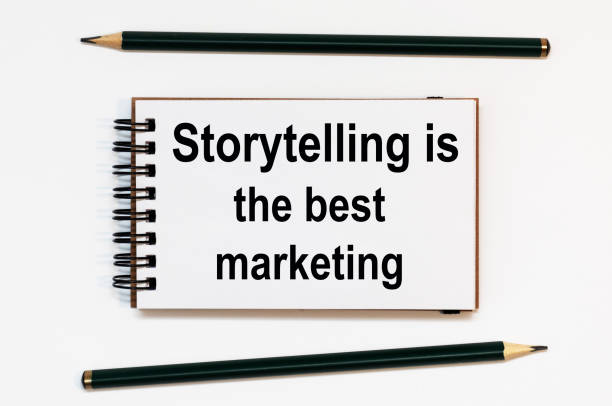 istock WHITE SPIRAL NOTEBOOK, TWO PENCILS WITH Storytelling is the best marketing 1277608816