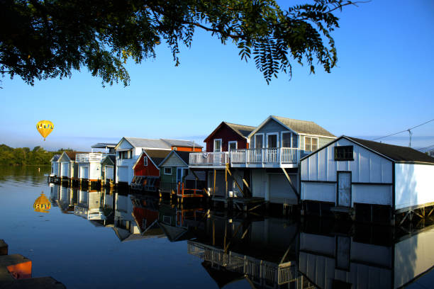 Canandaigua Boathouses Beautiful Canandaigua historic boathouses finger lakes stock pictures, royalty-free photos & images