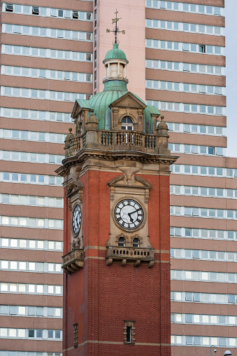 Victoria Centre clock tower in Nottingham