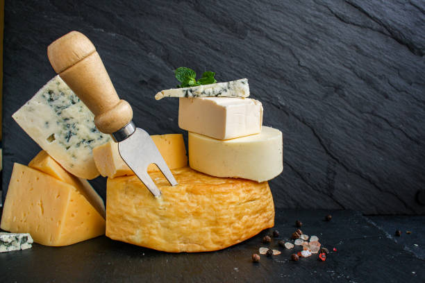 istock cheese many different types and grades meal on the table tasty serving size  top view copy space for text food background rustic 1277616120