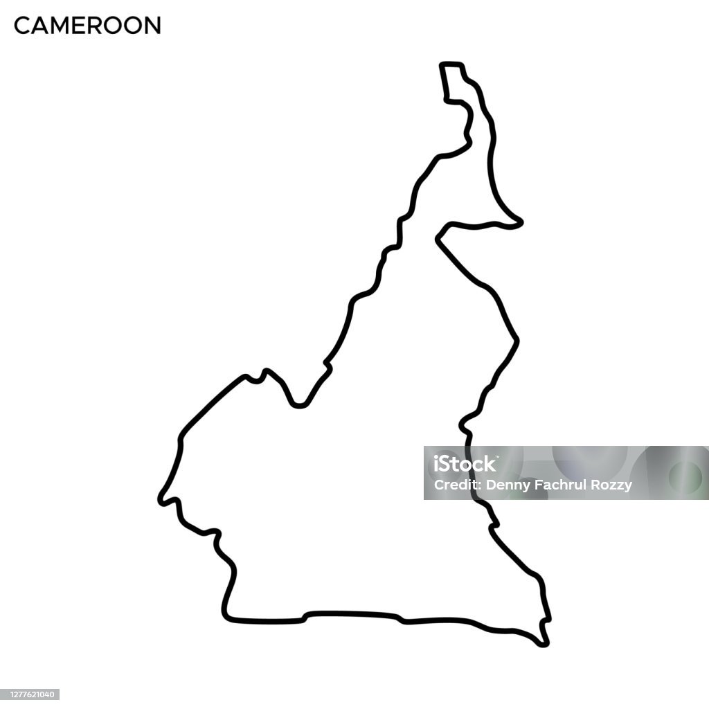 Cameroon Map Vector Design Cameroon Map Vector Stock Illustration Design Template Editable Stroke ...