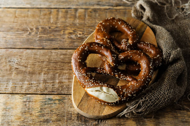 istock Pretzel with salt and sesame seeds 1277621611