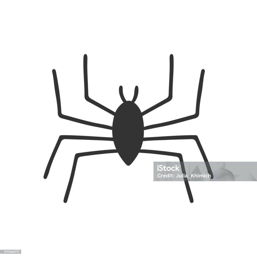 Biểu Tượng Côn Trùng Vector Một Con Nhện Vẽ Tay Đơn Giản Minh Họa ...