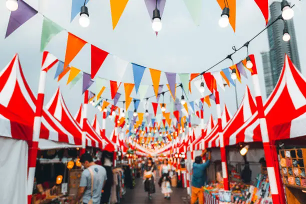 Weekend Market Festival carnival light