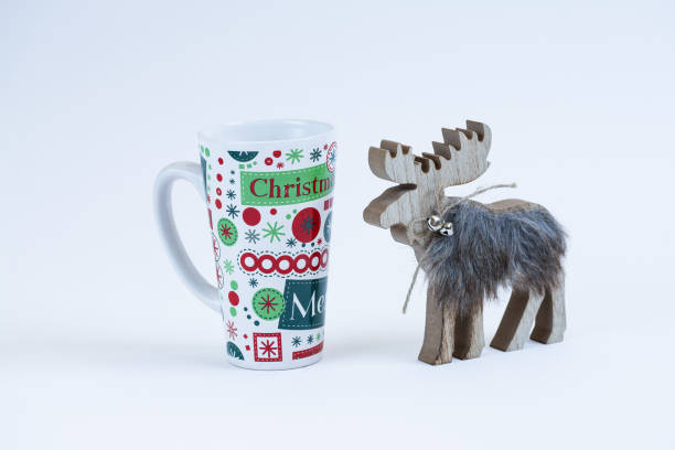 istock Christmas mug and reindeer on white background 1277634214