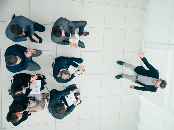 istock Manager talking about financial success at a work meeting 1277641677