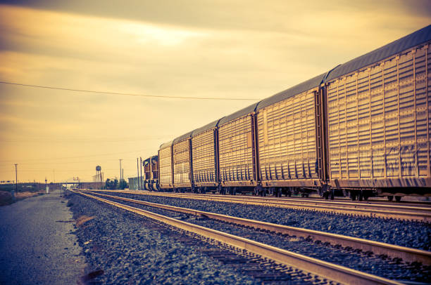 Cargo Train traveling through Arizona,USA