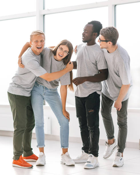istock group of friends standing in a bright spacious hall 1277645066