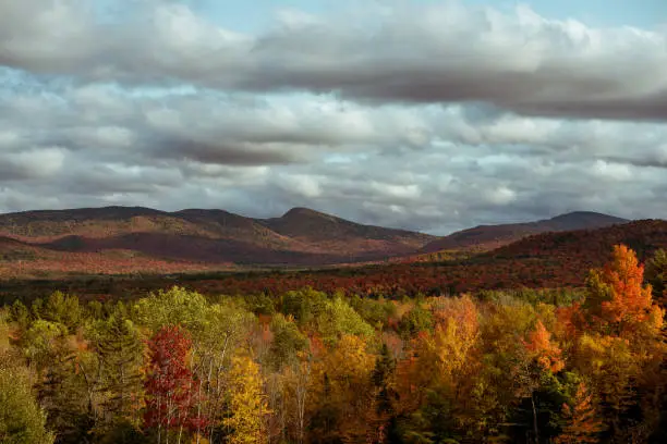 Beautiful autumn scenery in the Adirondack mountains.