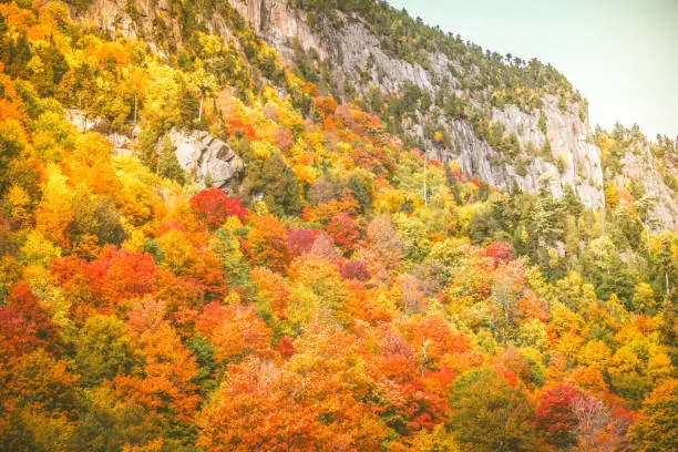 Beautiful autumn scenery in the Adirondack mountains.