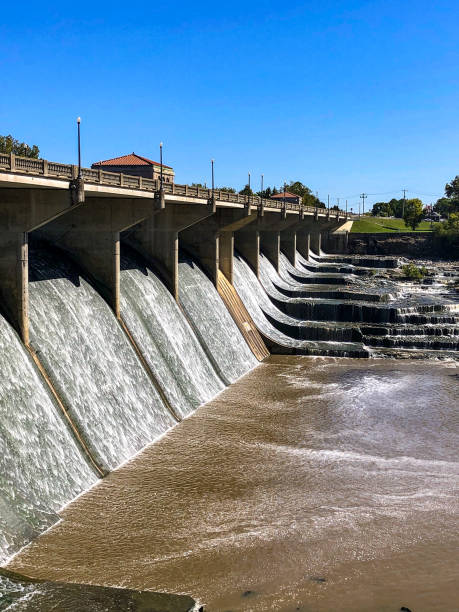Waterfalls at Ohio dam