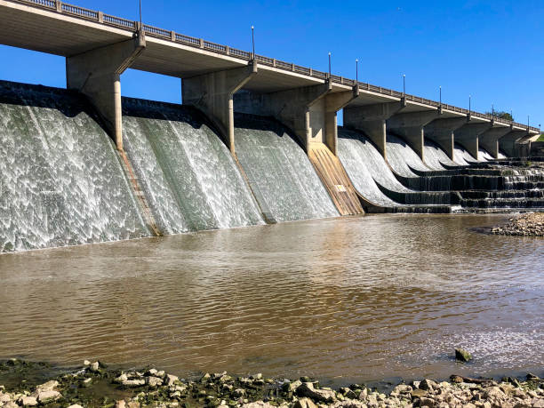 Waterfalls at dam in Ohio