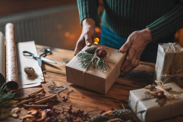 istock Christmas Gifts Decoration Only With Natural Materials 1277659166