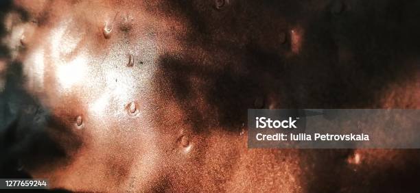 Gouges In Metal Surface Bronze Metal Surface Uneven Metal Texture With Scratches Gouges And ...