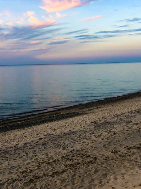 istock Gorgeous sunset on Indiana beach 1277667909