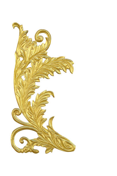 istock Ornament elements, vintage gold floral designs 1277668056