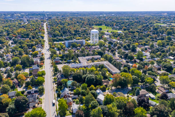 istock Aerial view downtown cityscape, Guelph, Ontario, Canada 1277668743