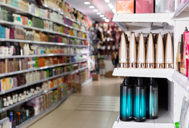 istock Showcase in cosmetic boutique 1277683504