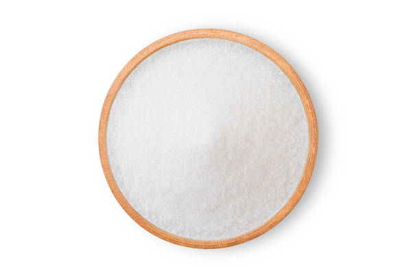 istock White sand sugar in wooden bowl isolated on white background 1277686666