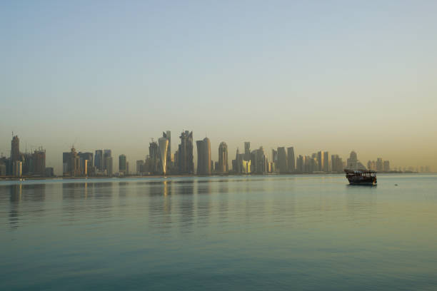 istock Doha Skyline From the sea 1277695132