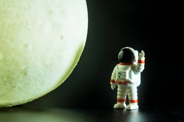 istock The Astronaut man on the moon.Space explorer concept. 1277695169