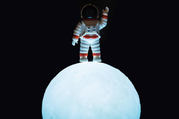 istock The Astronaut man on the moon.Space explorer concept. 1277695182