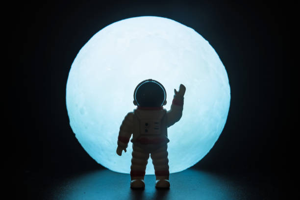 istock The Astronaut man on the moon.Space explorer concept. 1277695222