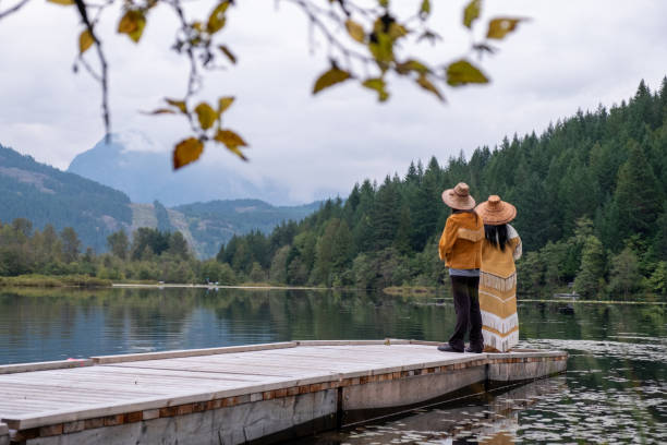 istock First Nations dressed in traditional clothing singing 1277700875