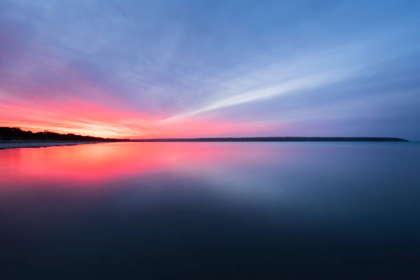 istock Sunset sky at Island Beach looking toward American River. 1277703633
