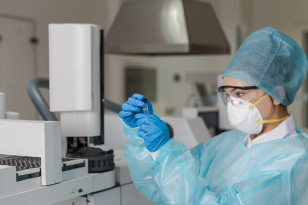 istock Female scientist looking at the medical samples in the laboratory. 1277706741