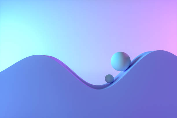 istock Minimal idea concept, sphere on wavy road 1277710780