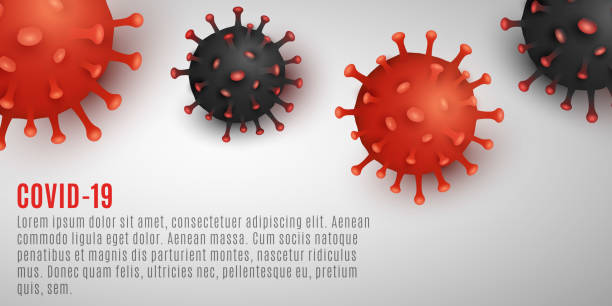 patogen organizmu coronavirus dla projektu medycznego. covid-19 epidemicznej choroby zakaźnej. zakażenie komórkowe. realistyczny model wirusa dla projektu nauki. ilustracja wektorowa - model organism stock illustrations