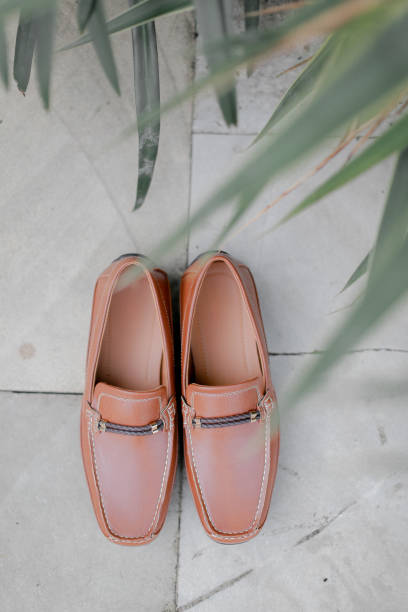 istock Brown Shoes for a Man top View 1277718145