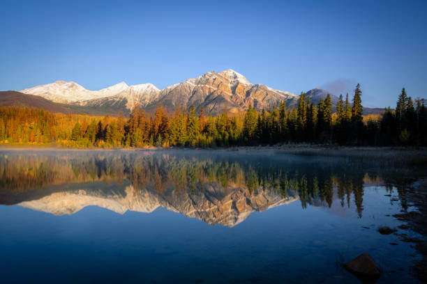 istock Pyramid Lake, Jasper Alberta Kanada travel destination 1277721852