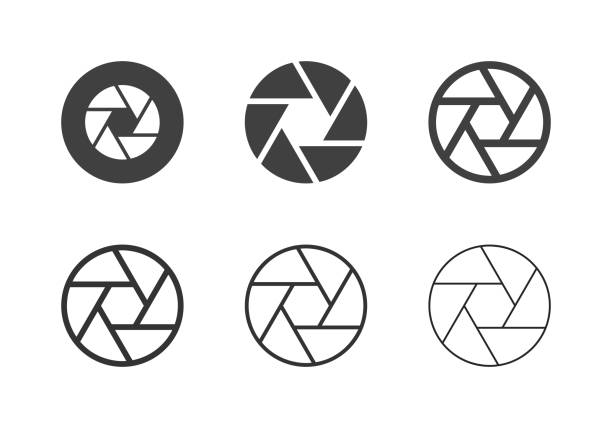 F11 Aperture Icons - Multi Series F11 Aperture Icons Multi Series Vector EPS File. snap icon stock illustrations