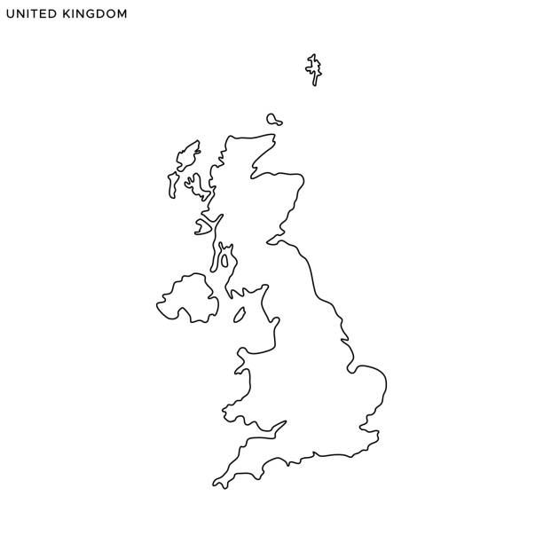 United Kingdom Map Vector Stock Illustration Design Template. Editable Stroke. United Kingdom Outline Map Vector Stock Illustration Design Template. Editable Stroke. Vector eps 10. uk stock illustrations