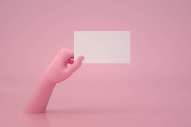 istock Hand Holding Empty Card, Female Mannequin 1277726442