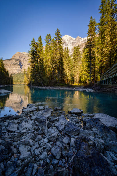 istock Mount Robson and Whitehorn Mountain, Kinney Lake,Jasper Alberta Kanada 1277728062