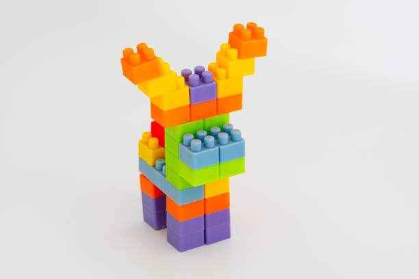 istock The deer is built with rainbow toy bricks. Children's educational toys 1277729352